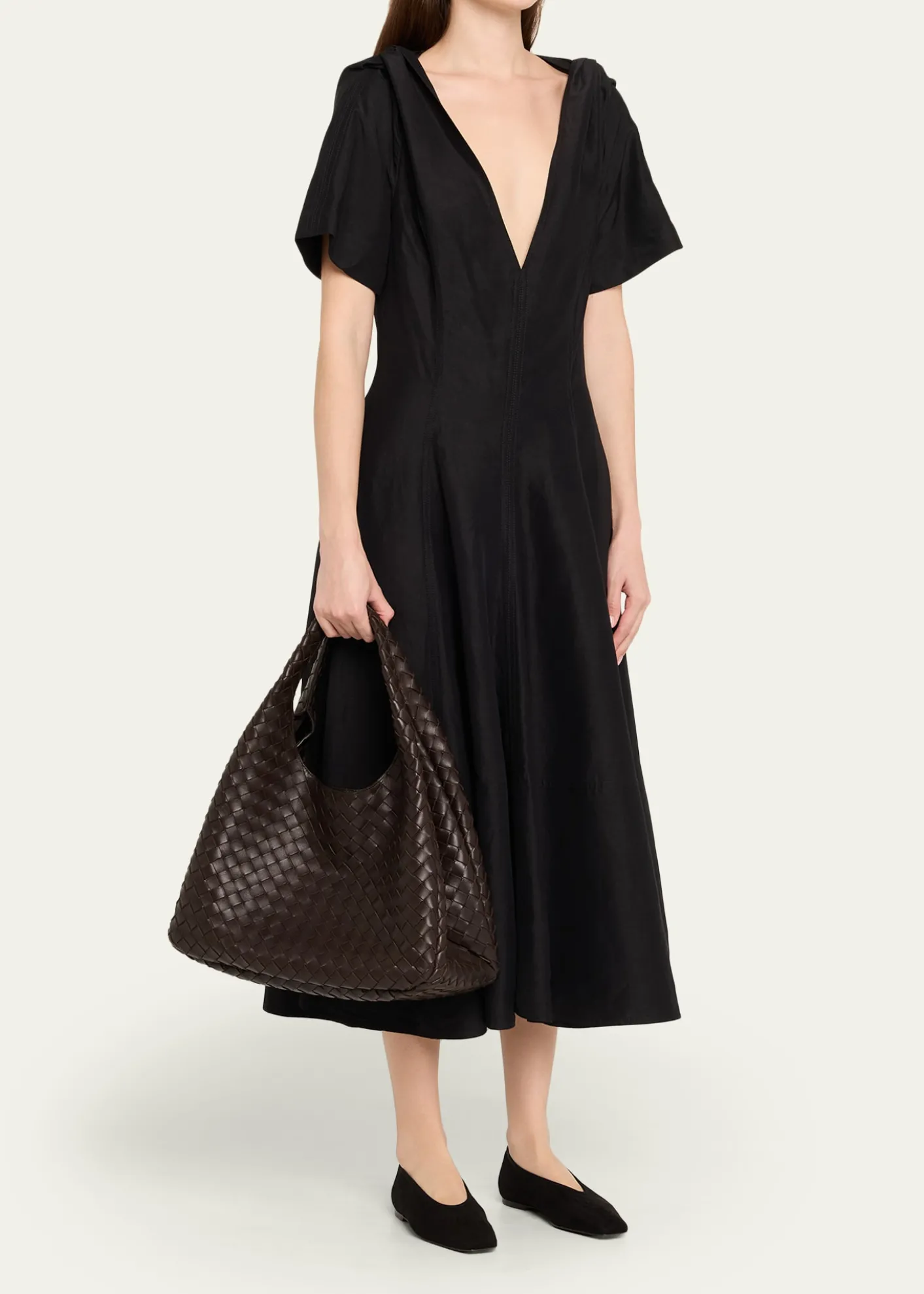 Bottega VenetaCampana Large Leather Shoulder Bag