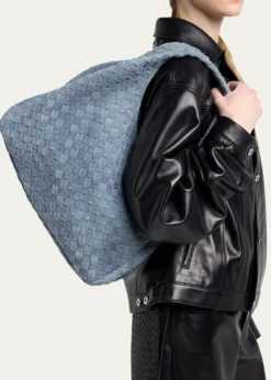 Bottega VenetaCampana Large Suede Shoulder Bag