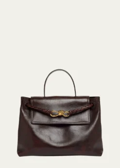 Bottega VenetaCiao Ciao Medium Distressed Leather Top-Handle Bag