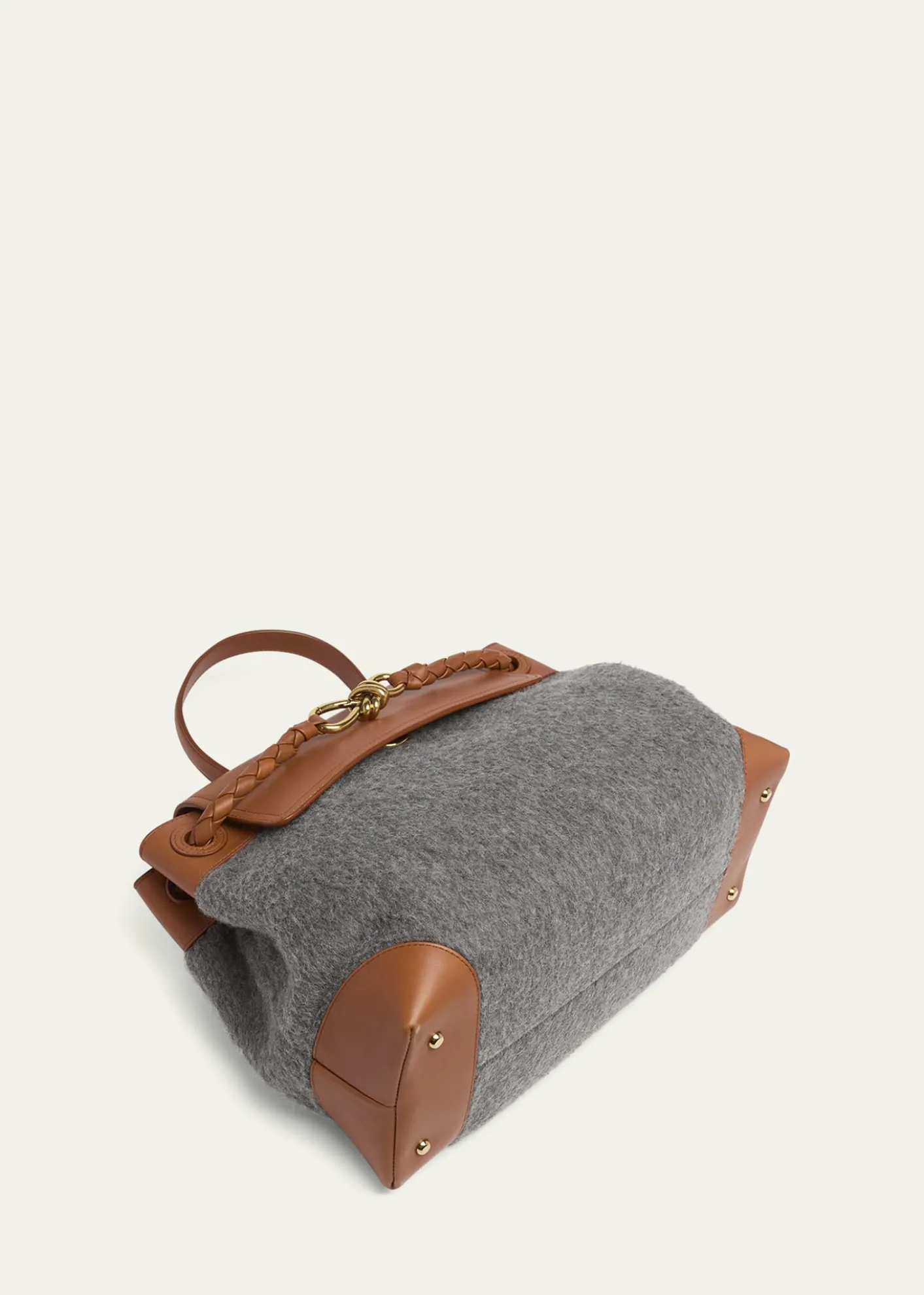 Bottega VenetaCiao Ciao Medium Felt & Leather Top-Handle Bag