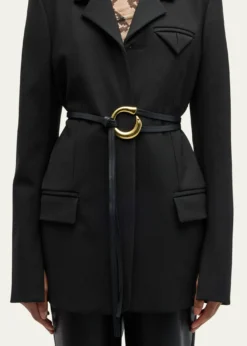Bottega VenetaCintura Leather Wrap Belt