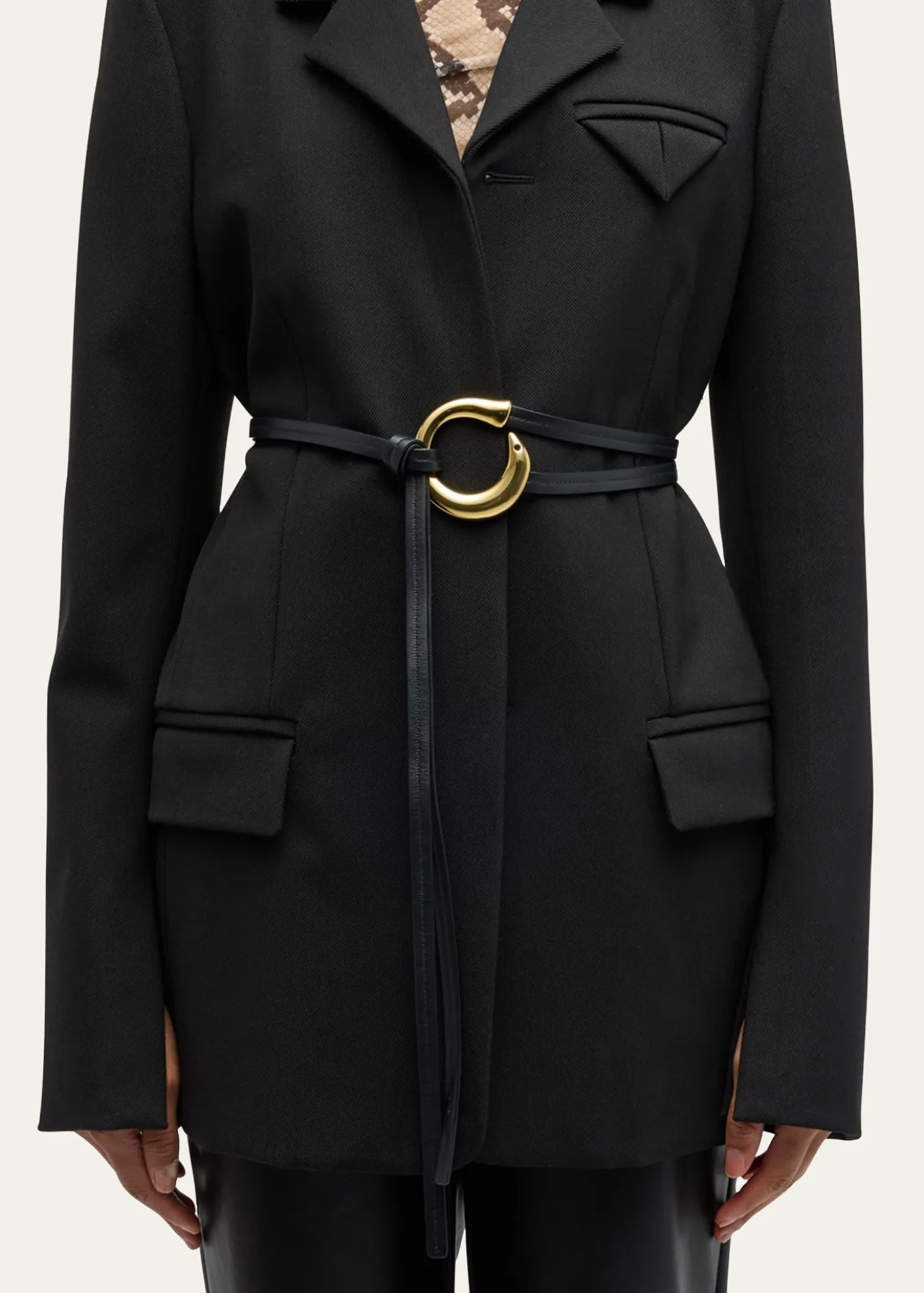 Bottega VenetaCintura Leather Wrap Belt