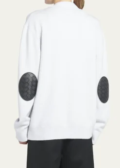Bottega VenetaClassic Cashmere Cardigan with Intrec Patches
