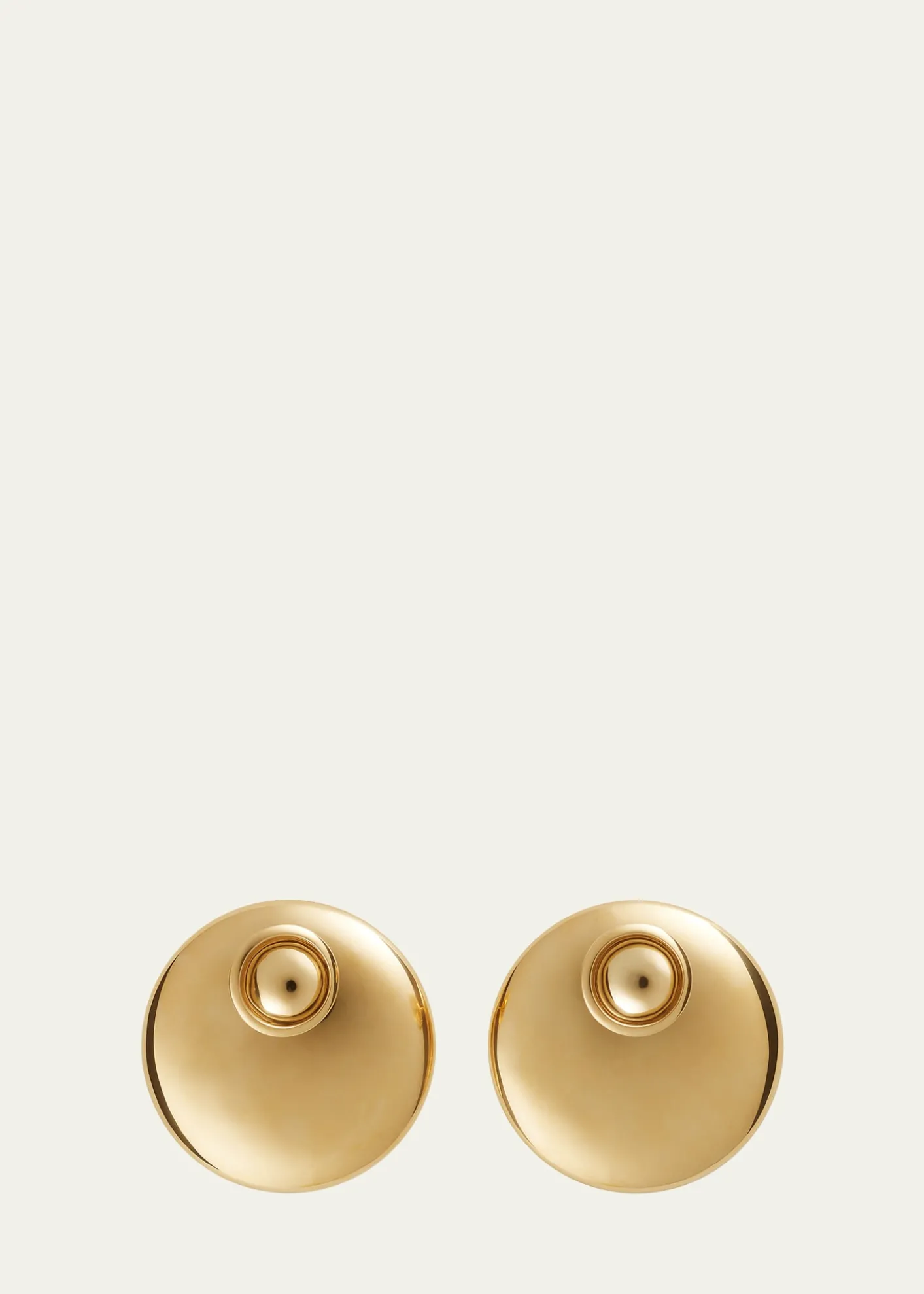 Bottega VenetaConcave 18K Gold-Finish Sterling Silver Bird Earrings