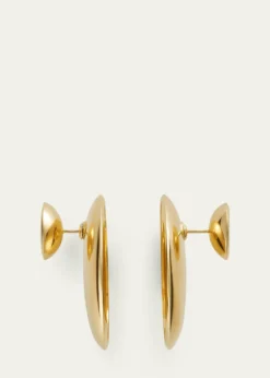 Bottega VenetaConcave 18K Gold-Finish Sterling Silver Bird Earrings