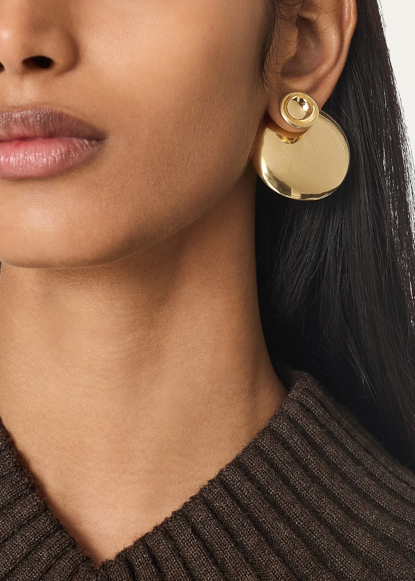 Bottega VenetaConcave 18K Gold-Finish Sterling Silver Bird Earrings