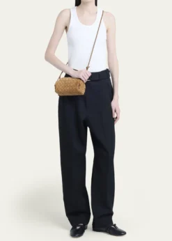 Bottega VenetaConcert Pouch Intrecciato Suede Crossbody Bag