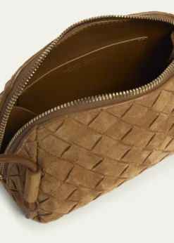 Bottega VenetaConcert Pouch Intrecciato Suede Crossbody Bag