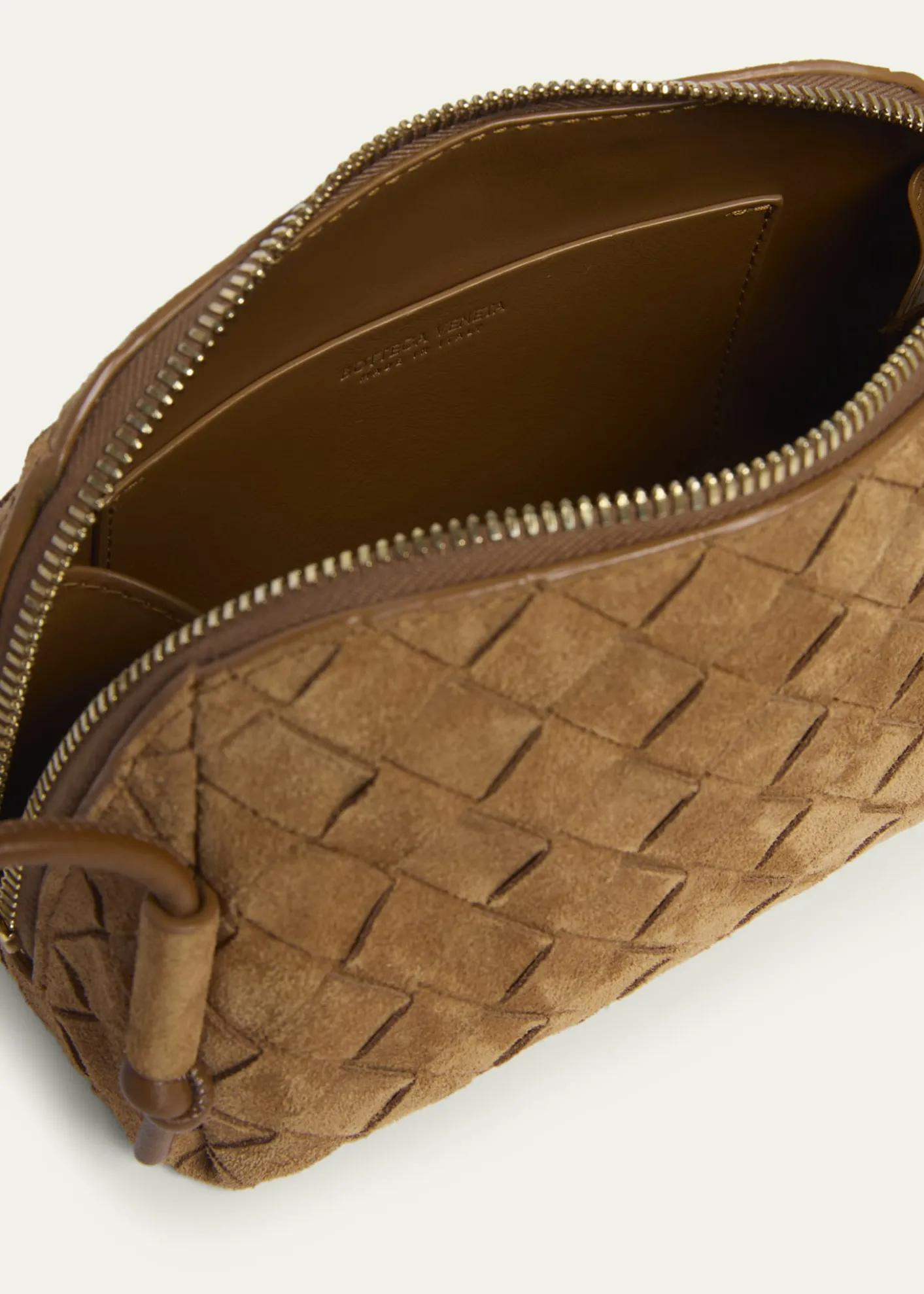Bottega VenetaConcert Pouch Intrecciato Suede Crossbody Bag