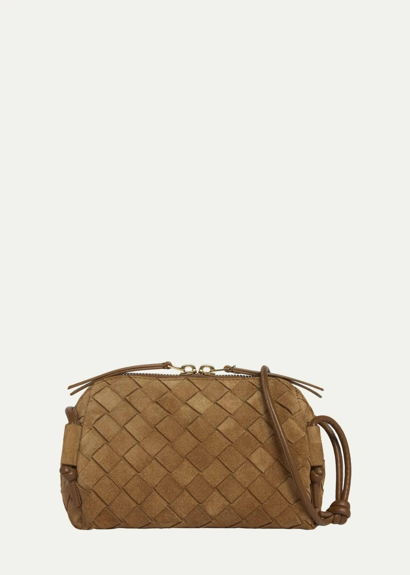 Bottega VenetaConcert Pouch Intrecciato Suede Crossbody Bag