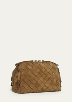 Bottega VenetaConcert Pouch Intrecciato Suede Crossbody Bag