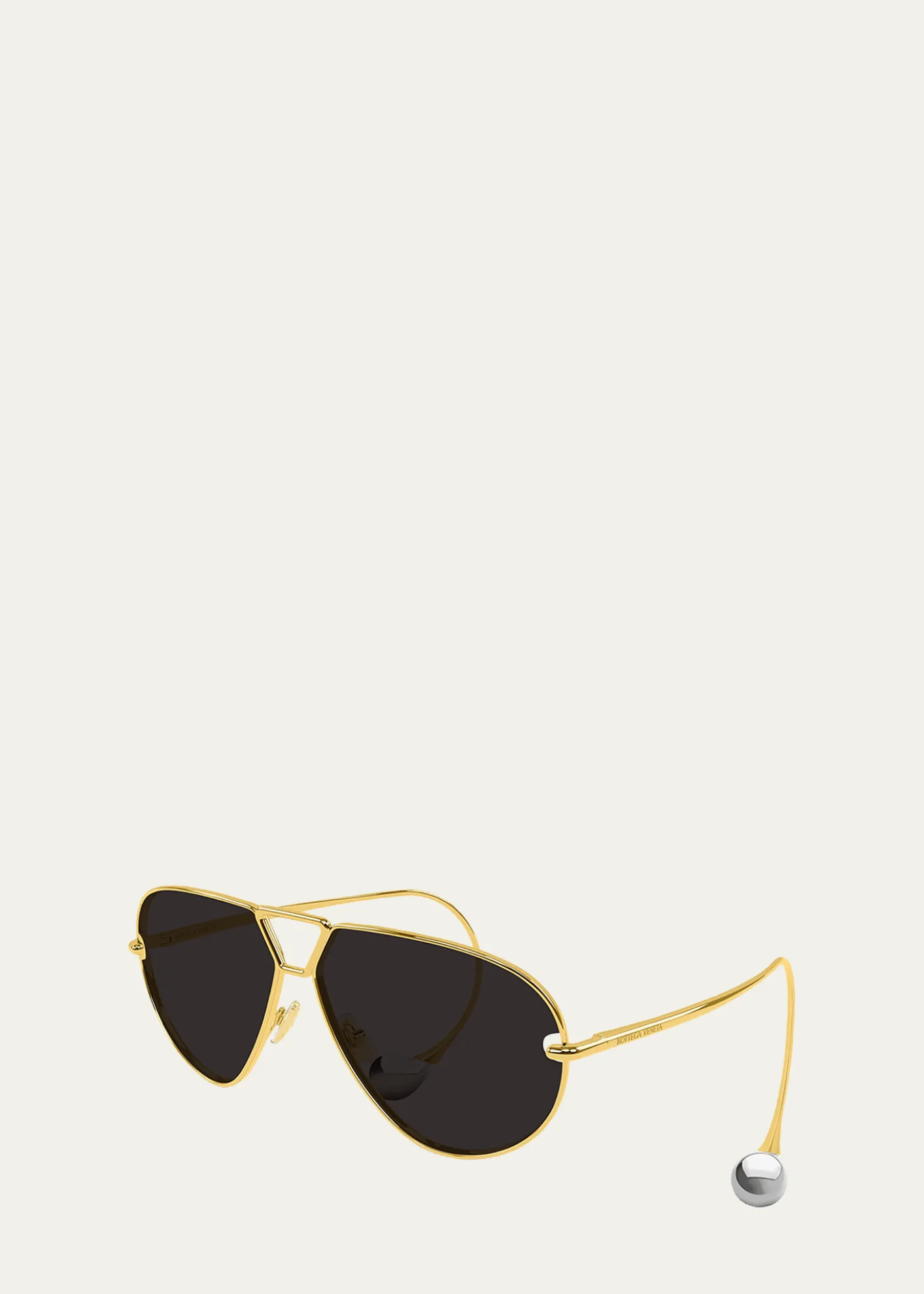 Bottega VenetaDrop 64mm Metal Aviator Sunglasses