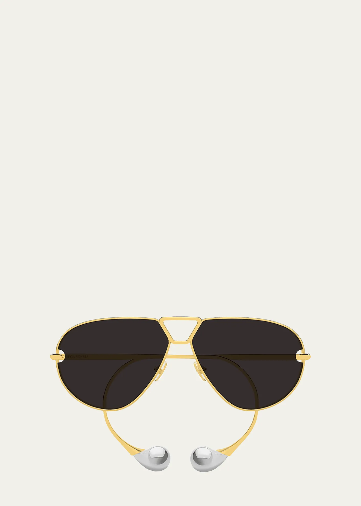 Bottega VenetaDrop 64mm Metal Aviator Sunglasses