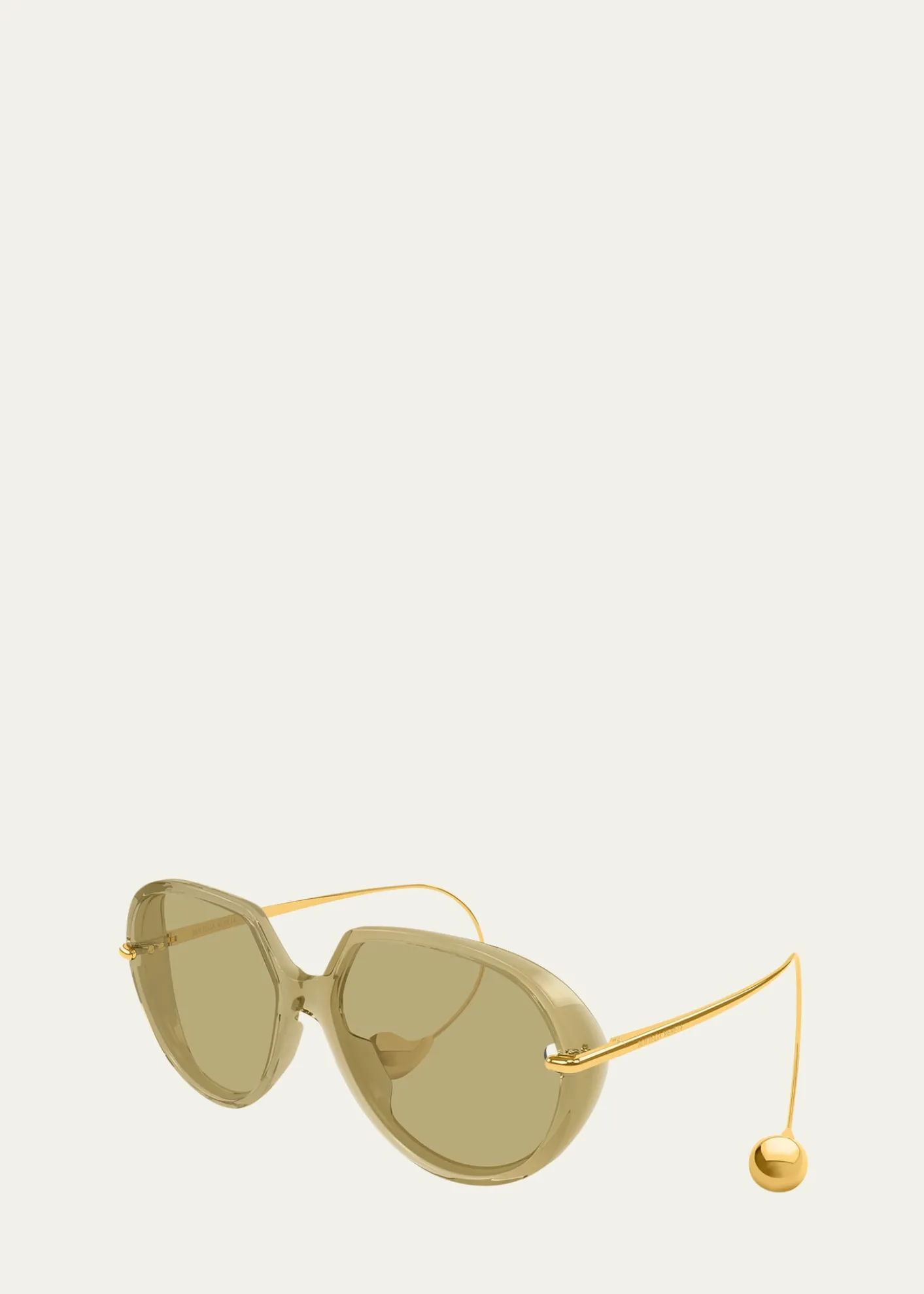 Bottega VenetaDrop 60mm Recycled Acetate Round Sunglasses