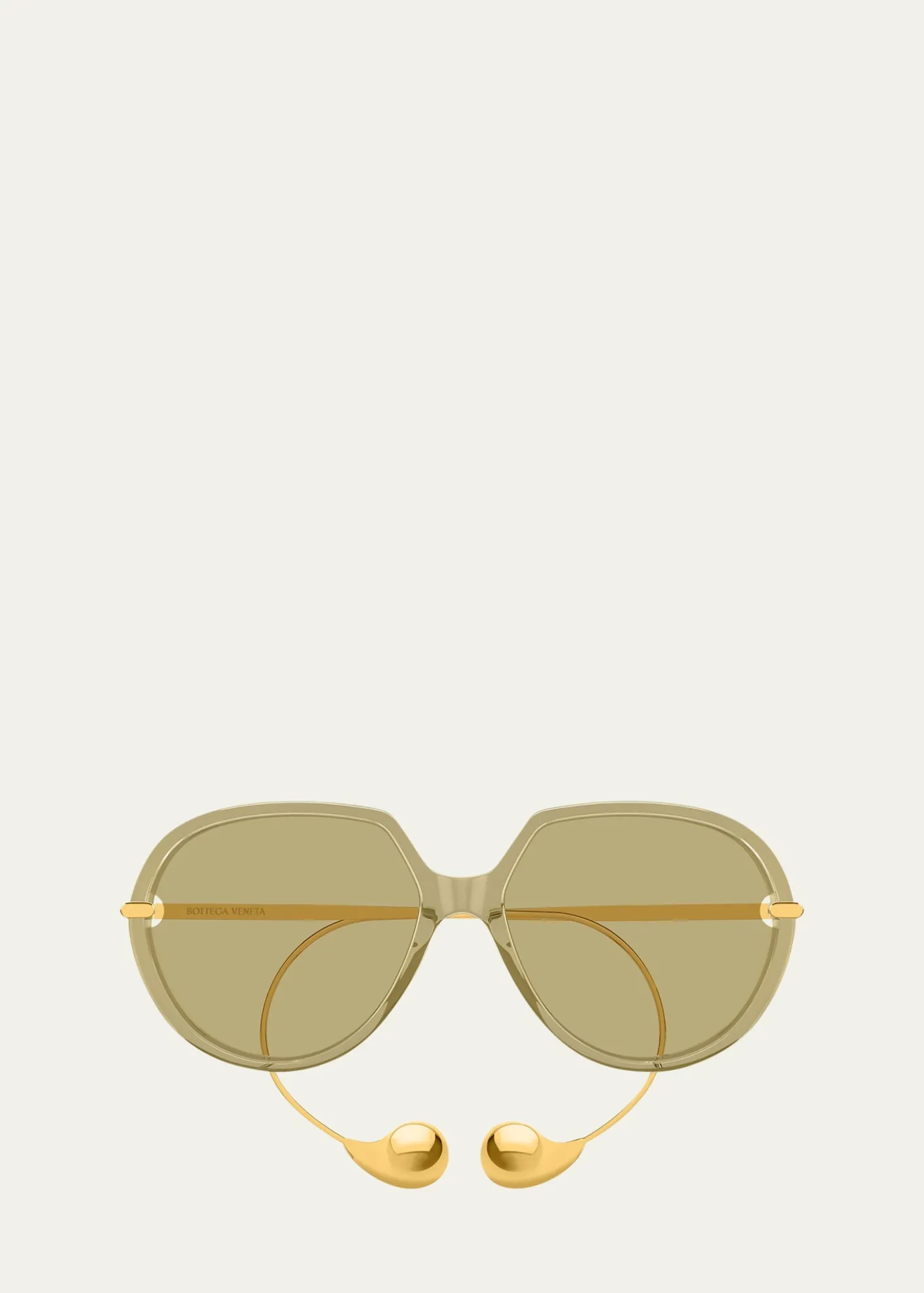 Bottega VenetaDrop 60mm Recycled Acetate Round Sunglasses