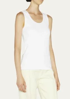 Bottega VenetaDry Stretch Cotton Ribbed Tank Top