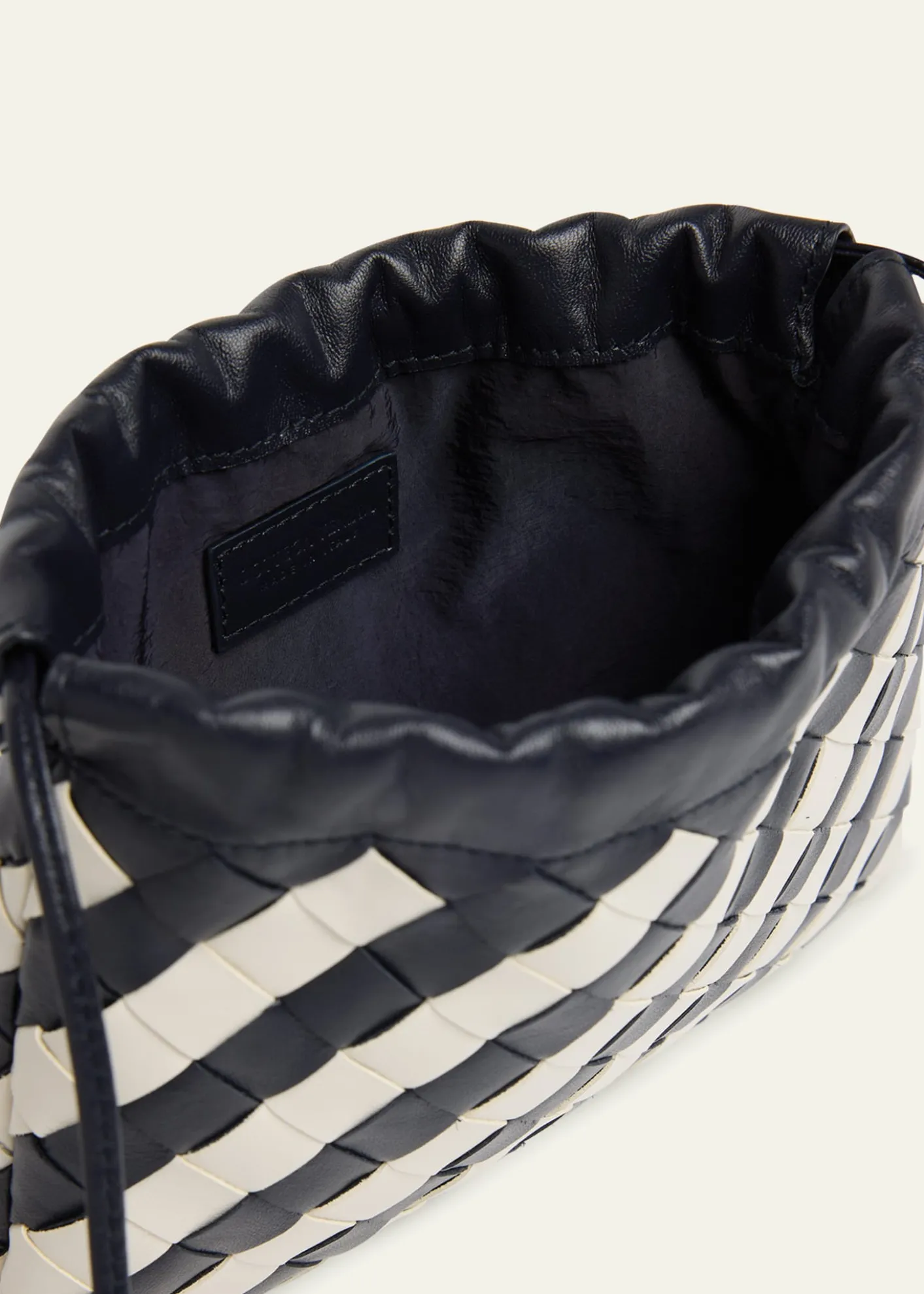 Bottega VenetaDustbag Small Striped Leather Pouch Crossbody Bag