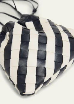 Bottega VenetaDustbag Small Striped Leather Pouch Crossbody Bag