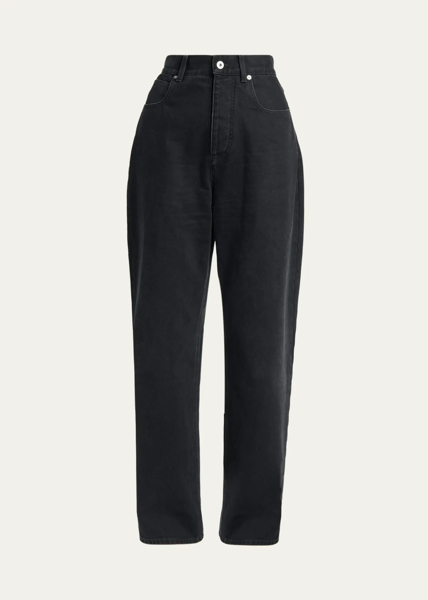 Bottega VenetaFaded Black Denim Wide-Leg Jeans