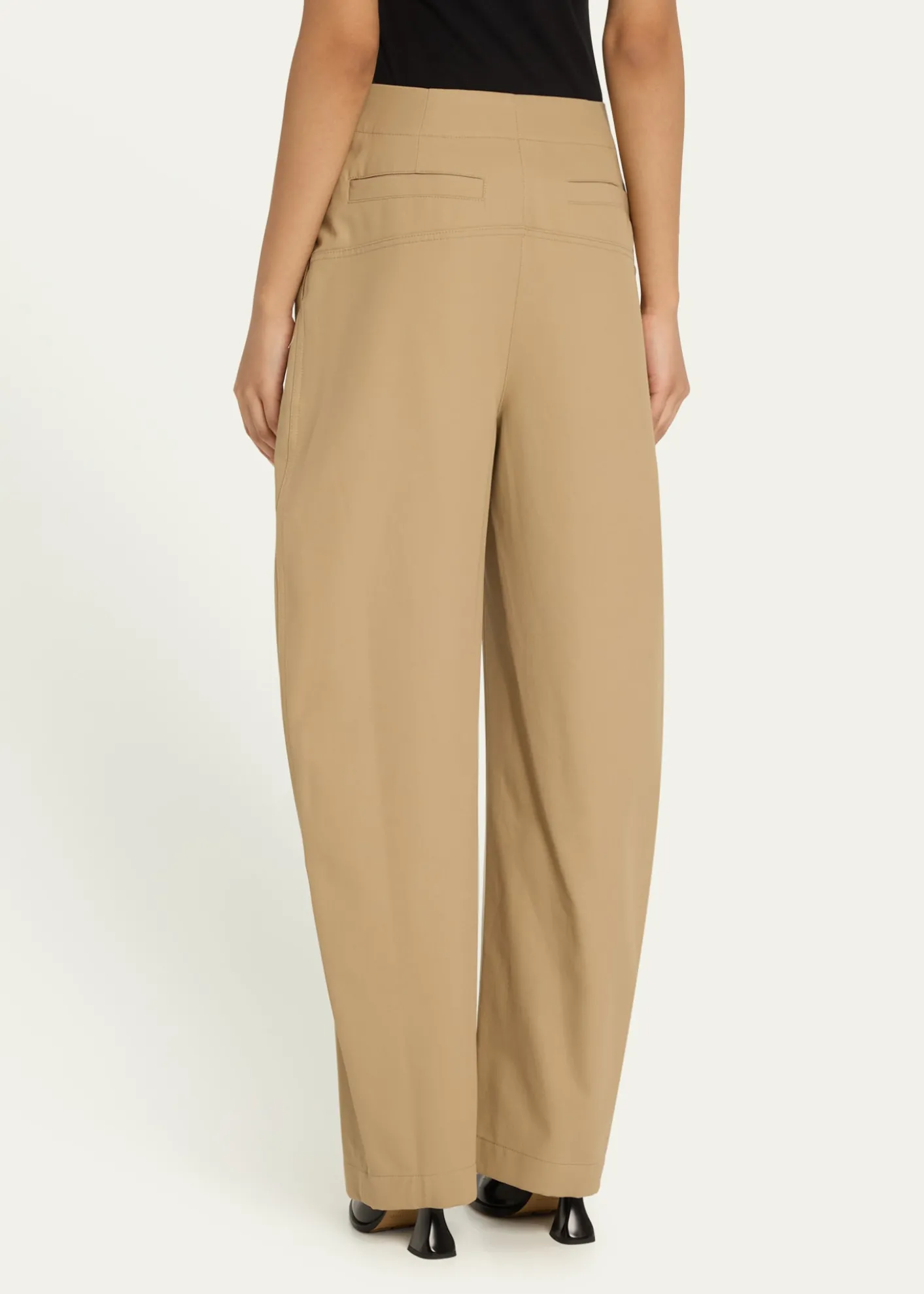 Bottega VenetaFluid Cotton Twill Wide Leg Trousers