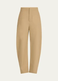 Bottega VenetaFluid Cotton Twill Wide Leg Trousers