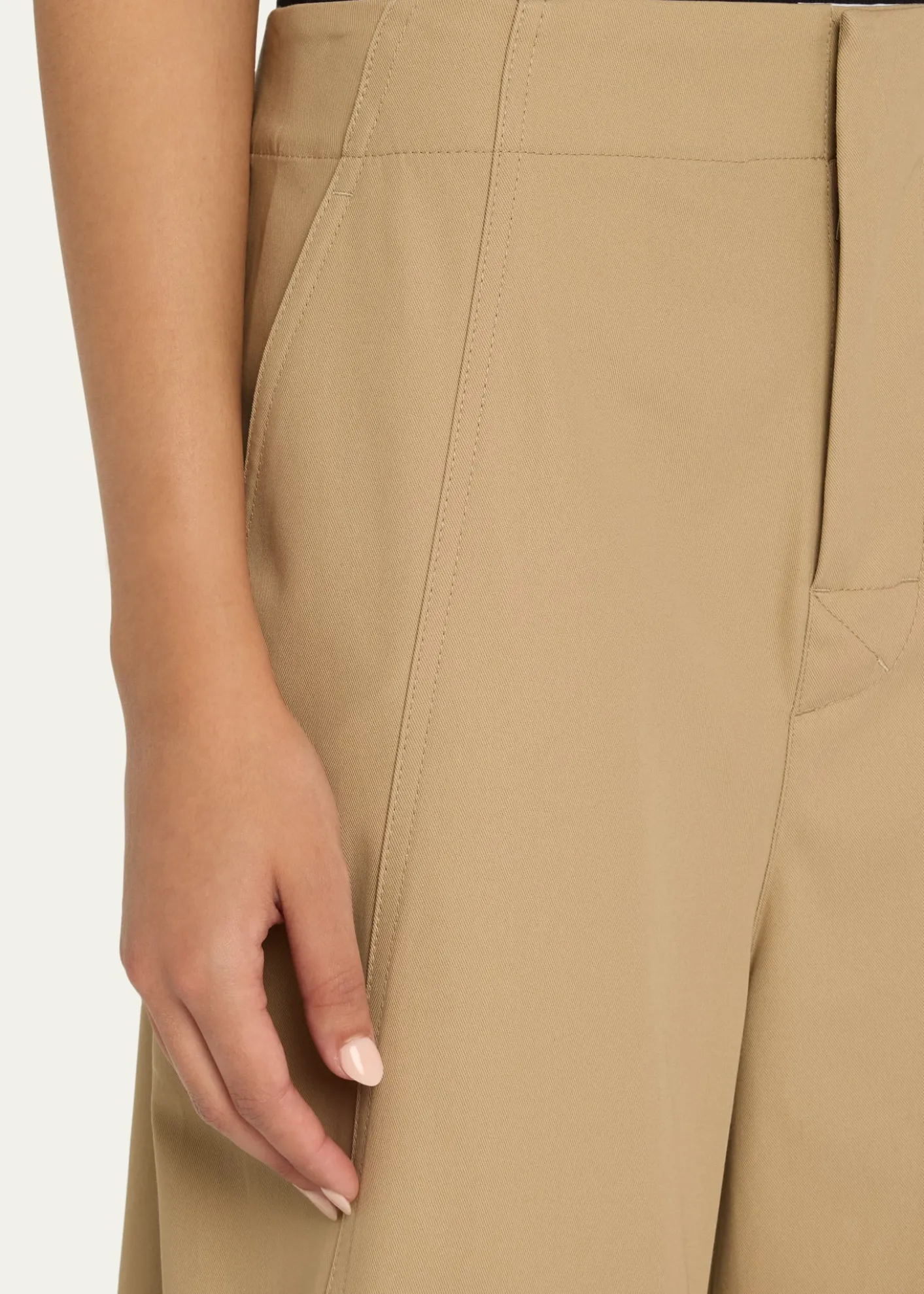 Bottega VenetaFluid Cotton Twill Wide Leg Trousers