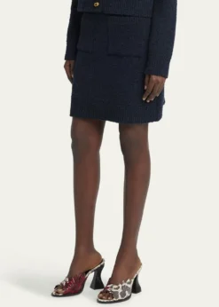 Bottega VenetaFront-Pockets Boucle Mini Skirt