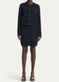 Bottega VenetaFront-Pockets Boucle Mini Skirt