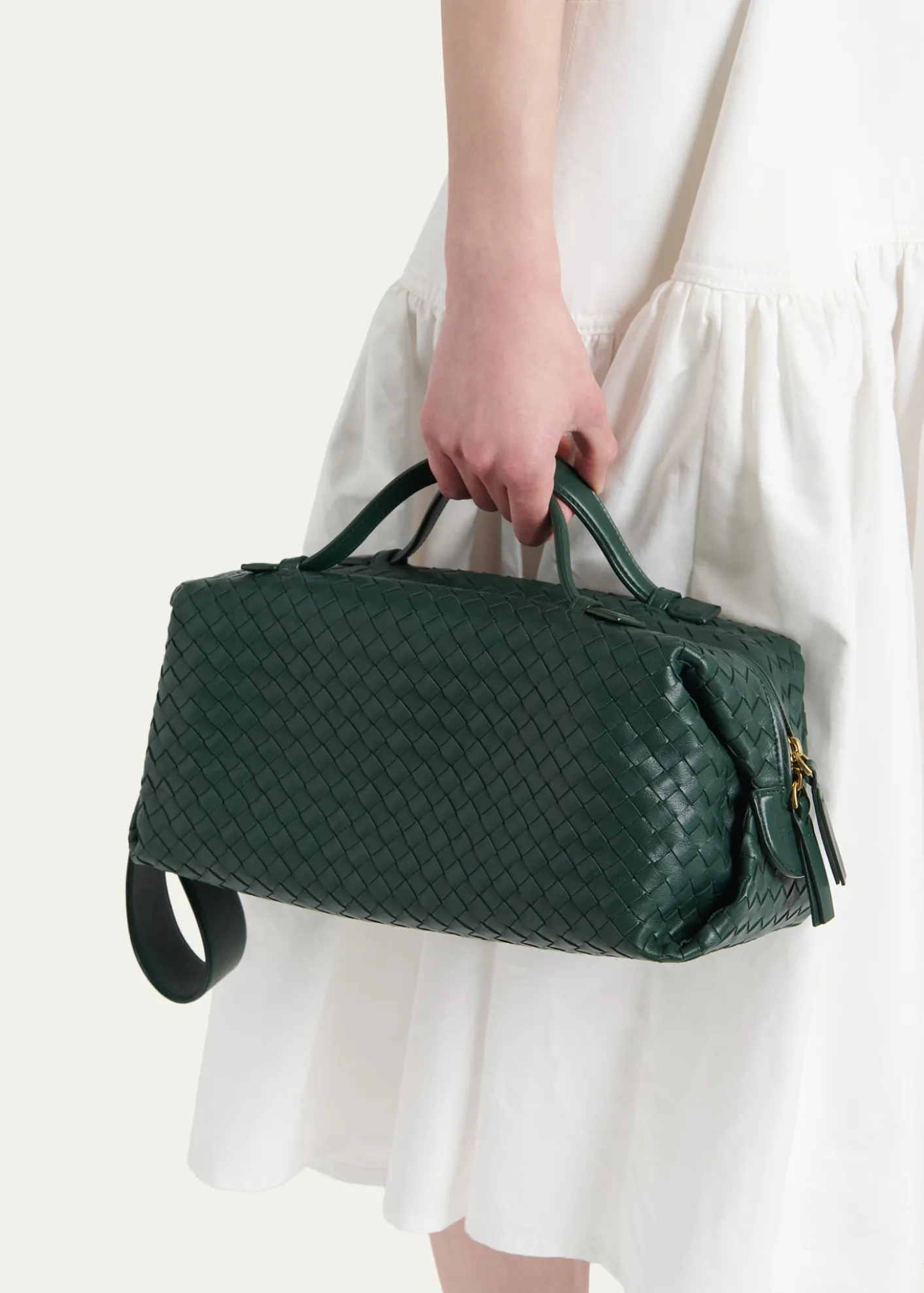 Bottega VenetaGioco Leather Top-Handle Bag