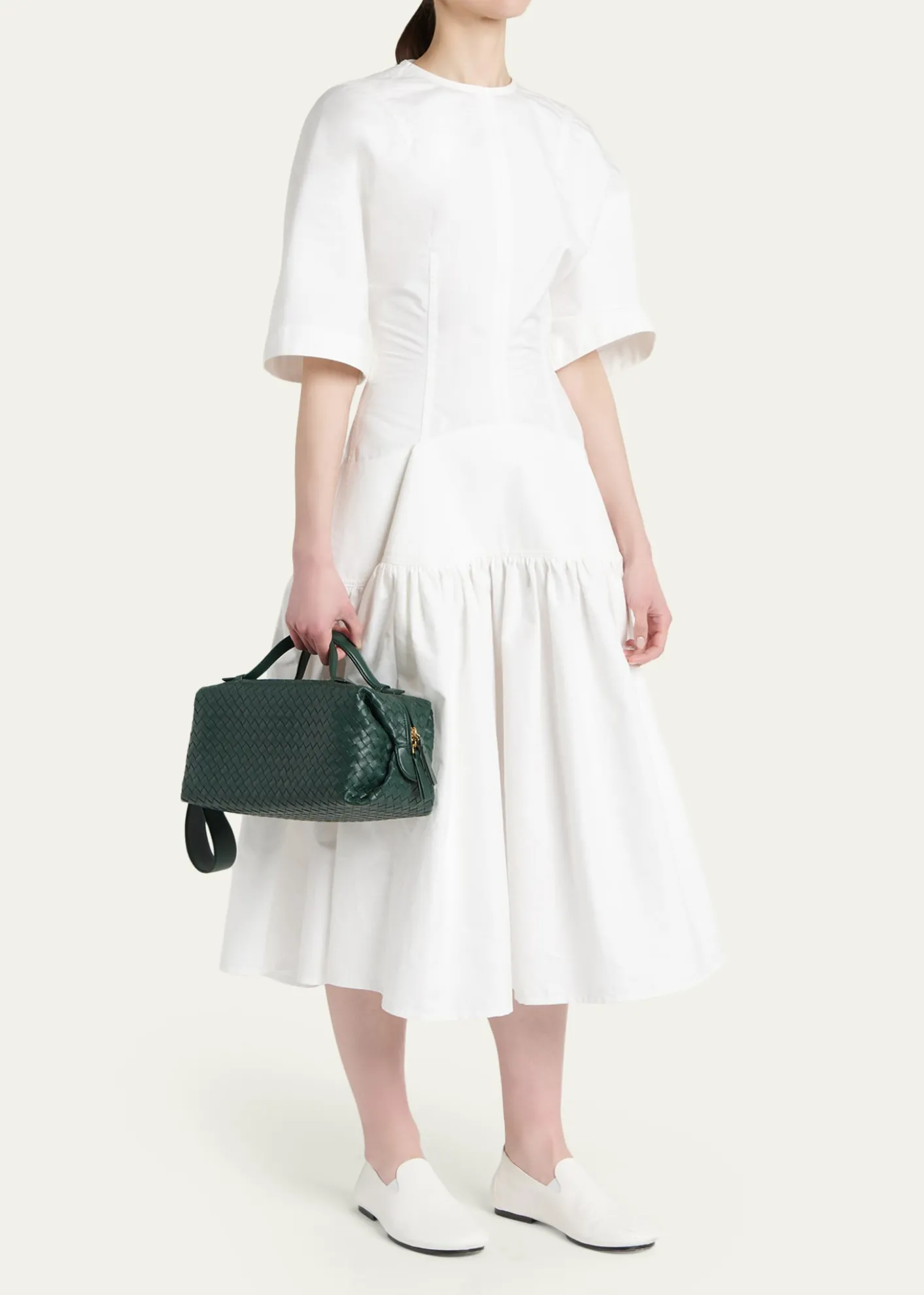 Bottega VenetaGioco Leather Top-Handle Bag