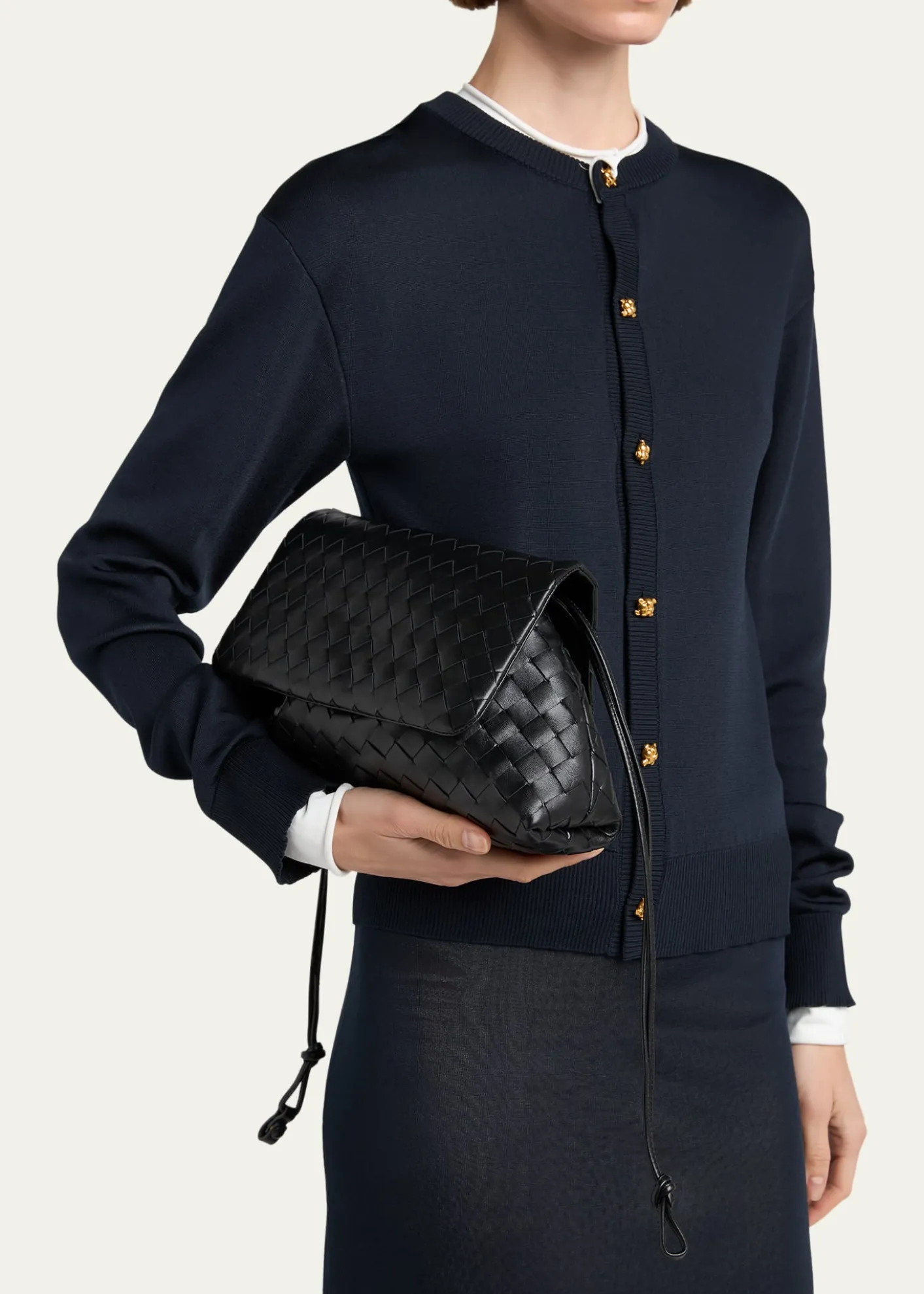 Bottega VenetaGiorno Leather Drawstring Shoulder Bag