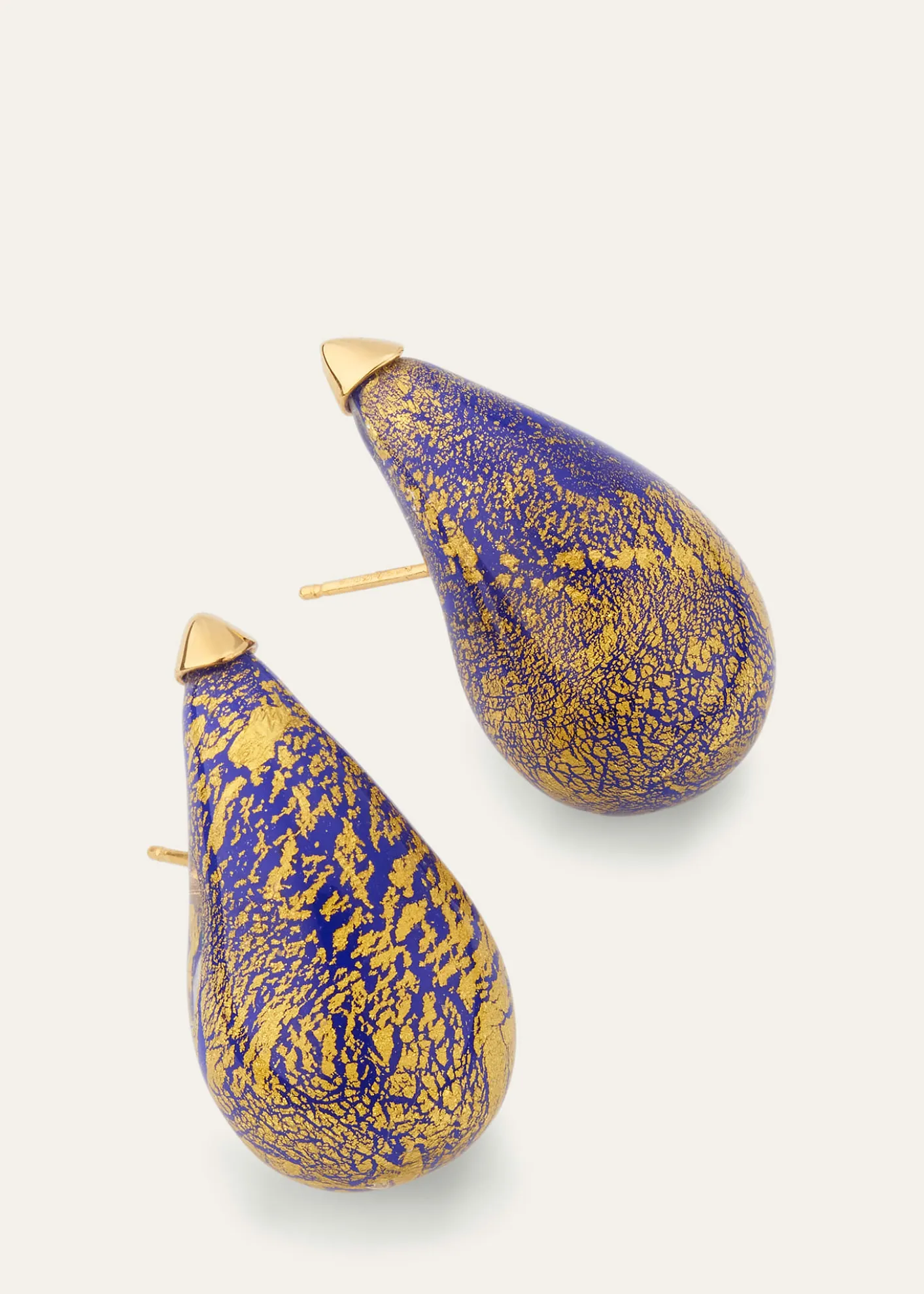 Bottega VenetaGlass Drop Earrings, Midnight Blue