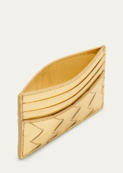 Bottega VenetaIntrecciato Metallic Leather Card Case