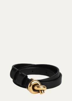 Bottega VenetaKnot Buckle Leather Belt