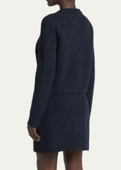 Bottega VenetaKnot-Button Boucle Knit Cardigan