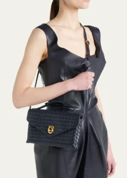 Bottega VenetaKnot Lock Leather Top-Handle Bag