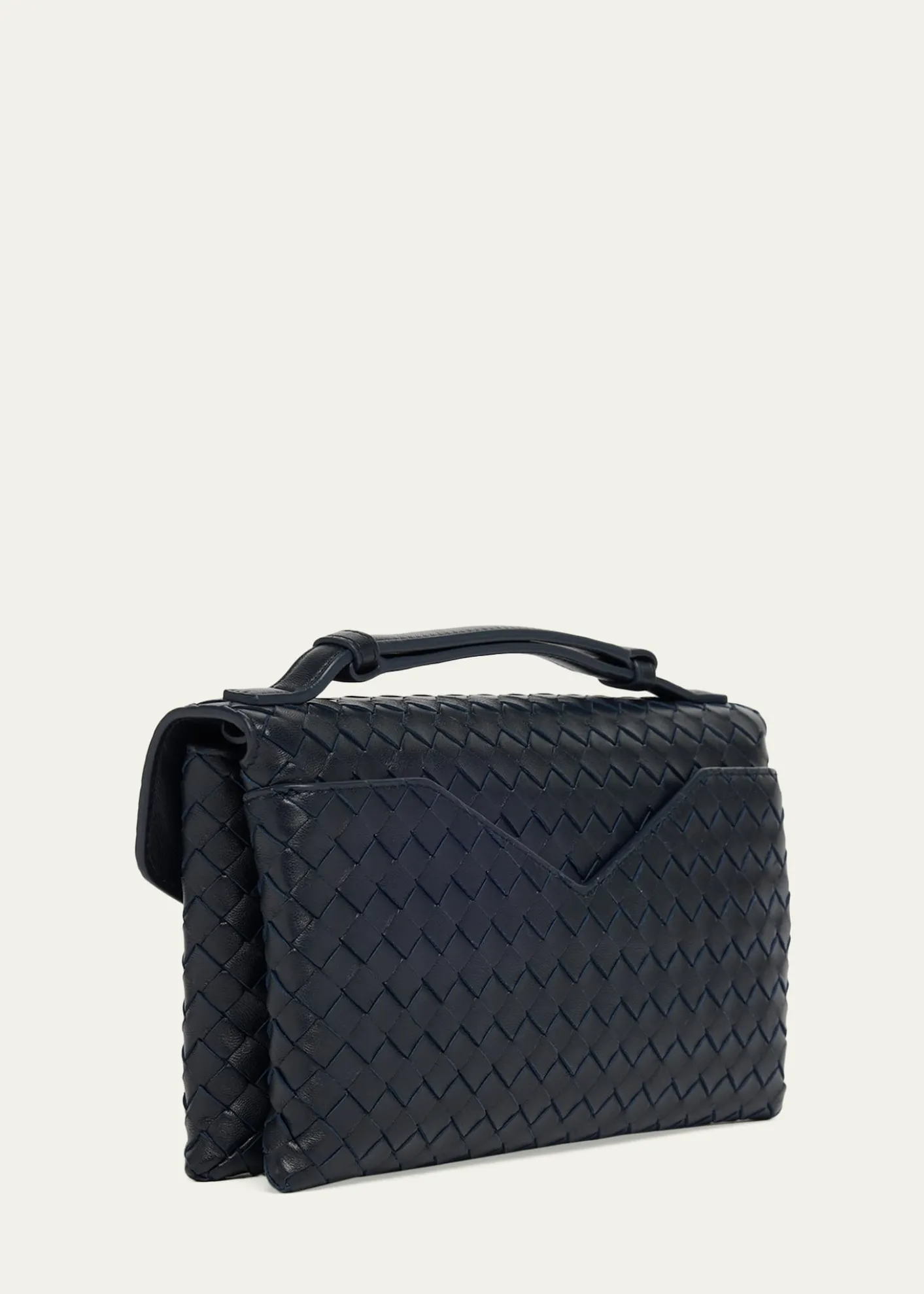 Bottega VenetaKnot Lock Leather Top-Handle Bag