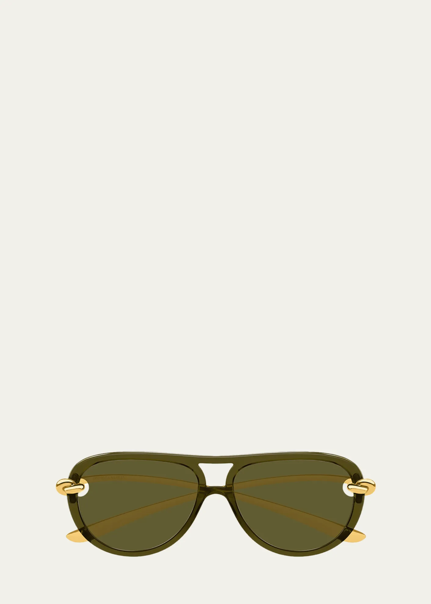 Bottega VenetaKnot 55mm Acetate & Metal Aviator Sunglasses