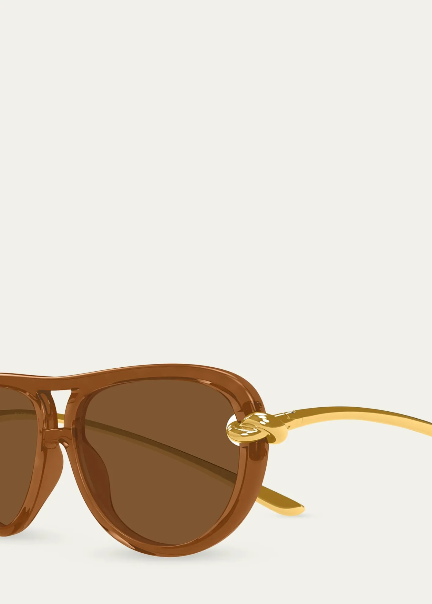 Bottega VenetaKnot 58mm Aviator Sunglasses