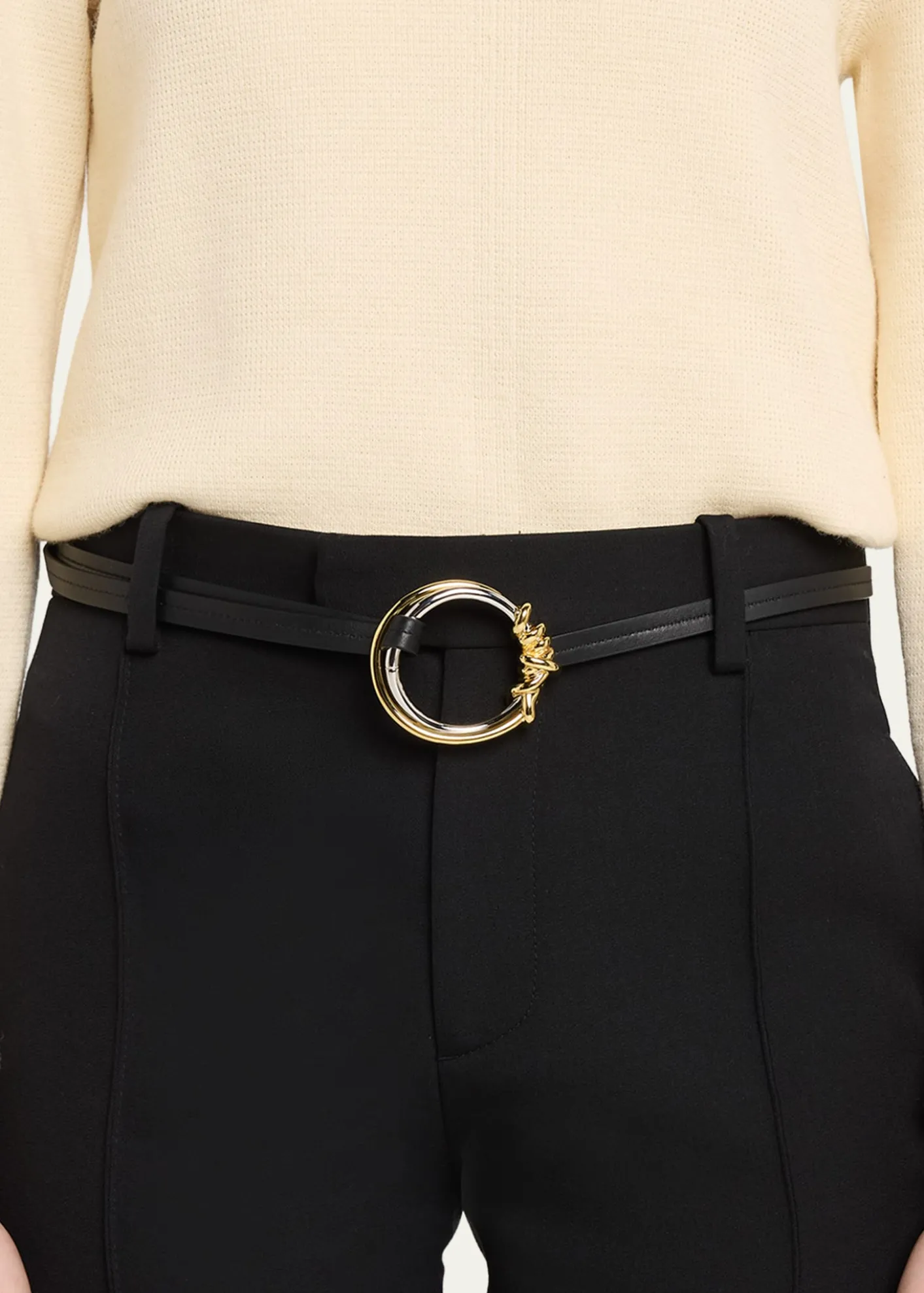 Bottega VenetaKnot Ring Leather Belt