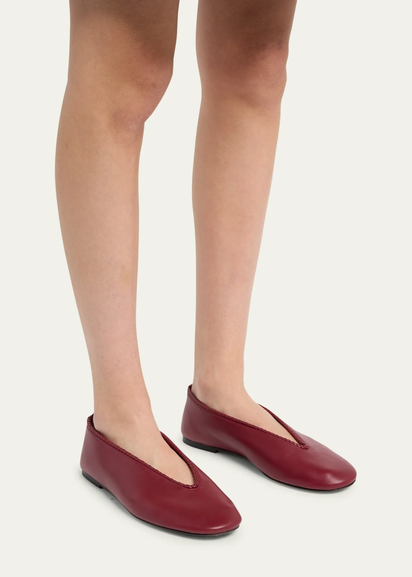 Bottega VenetaLagoon Nappa Leather Ballerina Flats