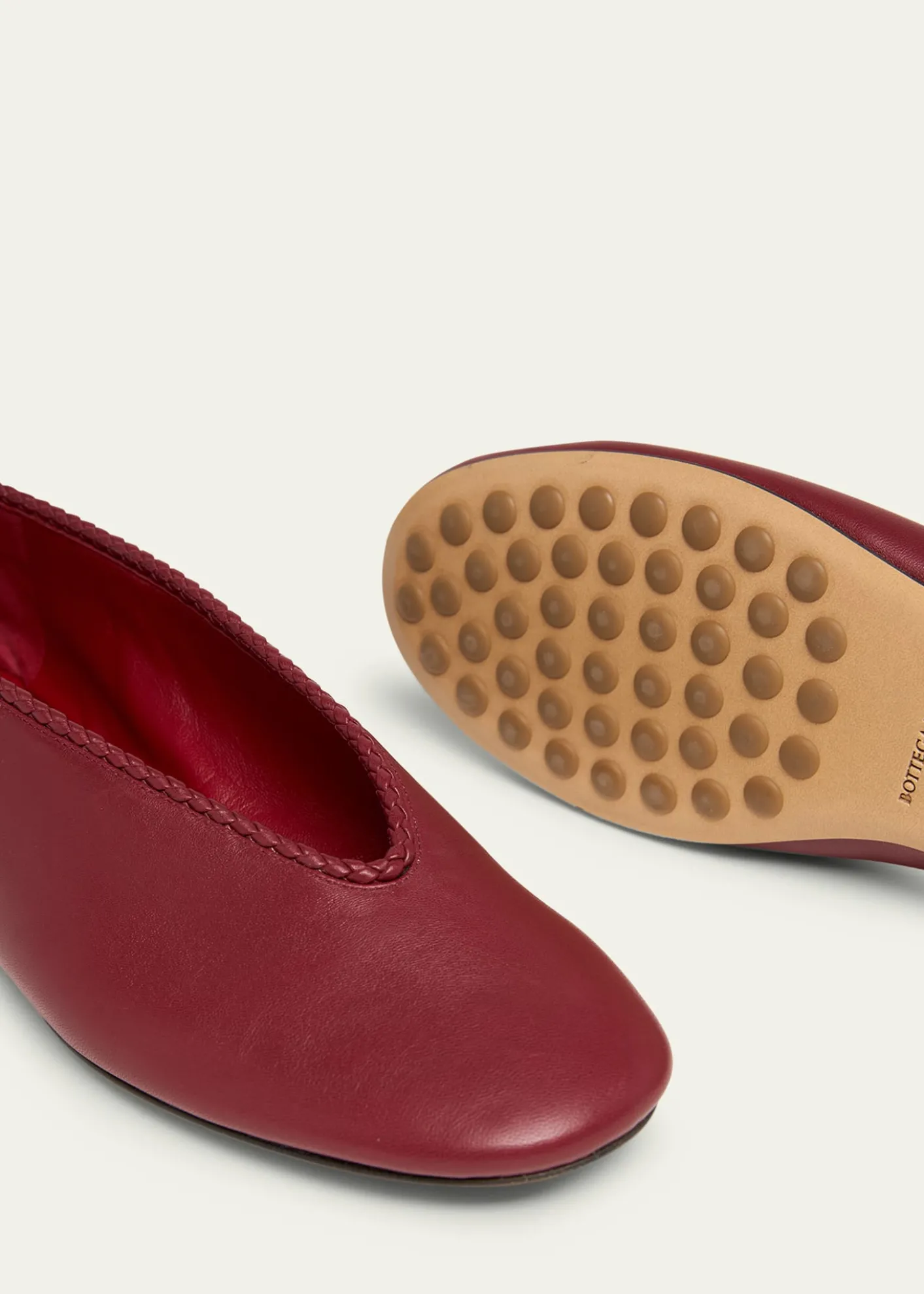 Bottega VenetaLagoon Nappa Leather Ballerina Flats