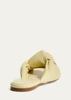 Bottega VenetaLagoon Nappa Leather Knotted Flat Slide Sandals
