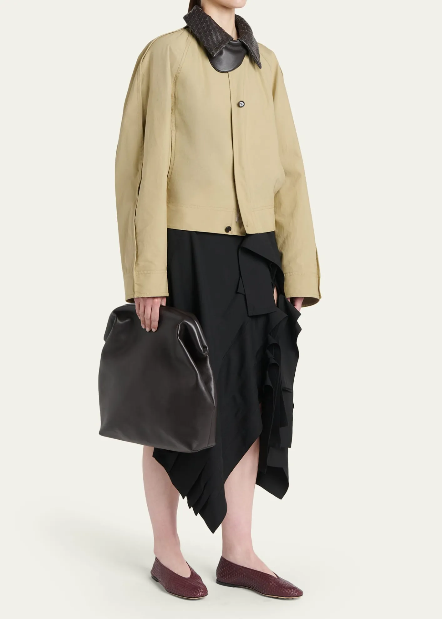 Bottega VenetaLauren 1980 Leather Clutch Pouch Bag