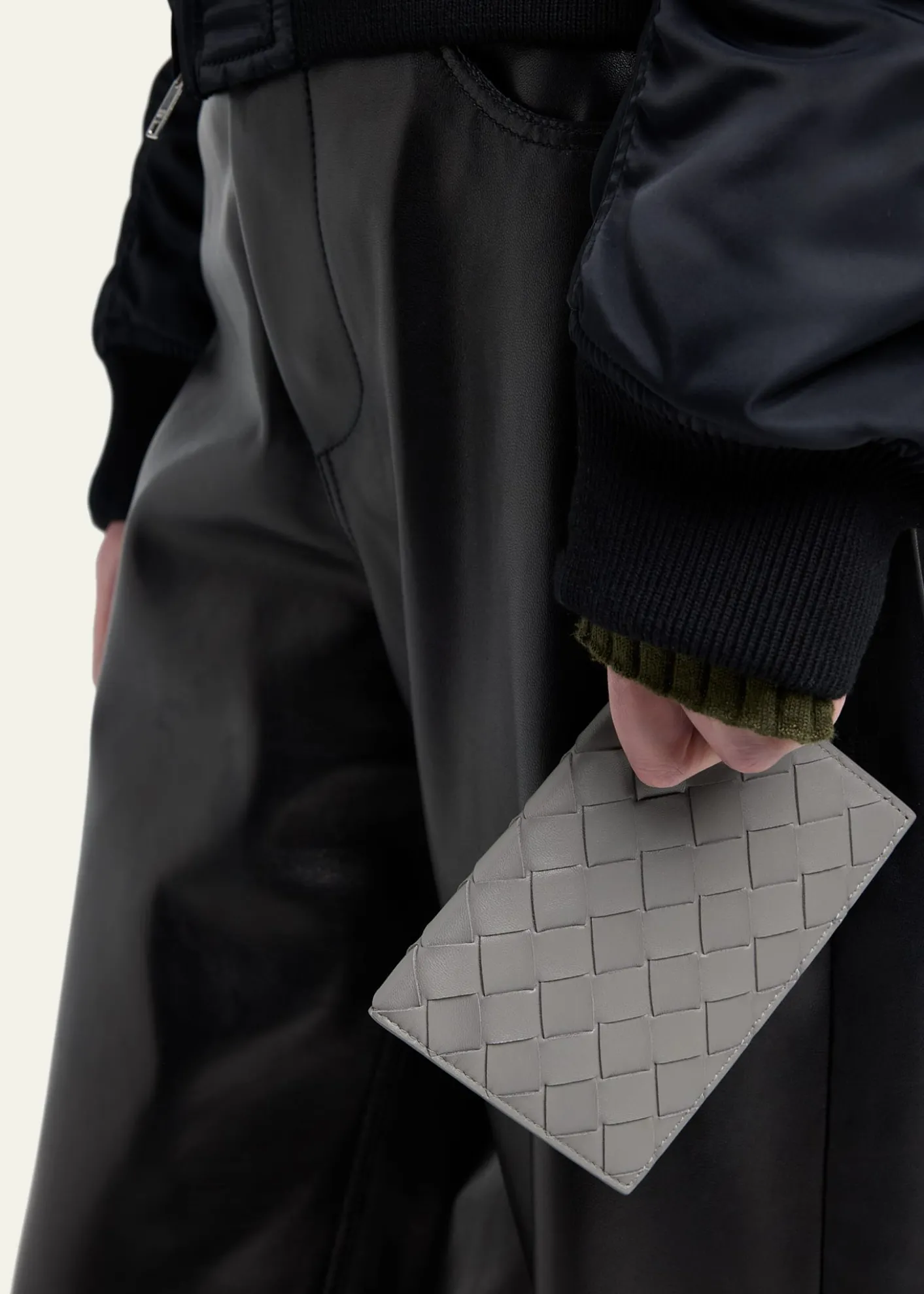 Bottega VenetaLeather Passport Case