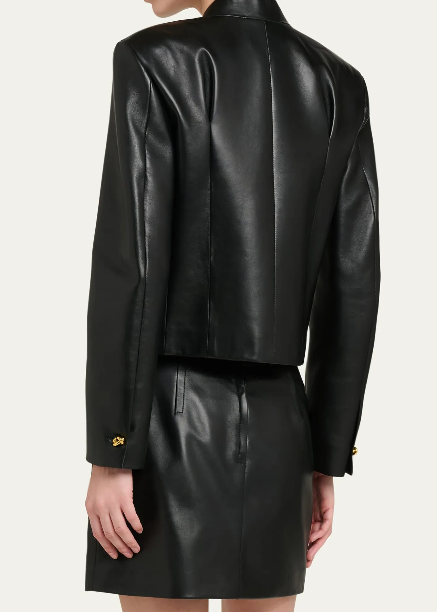 Bottega VenetaLeather Single-Breasted Jacket