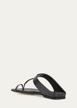 Bottega VenetaLivia Lagoon Nappa Leather Flat Toe-Ring Sandals