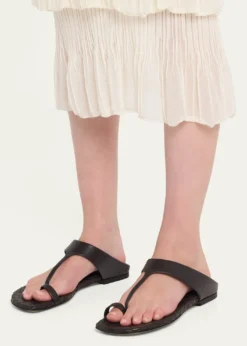 Bottega VenetaLivia Lagoon Nappa Leather Flat Toe-Ring Sandals