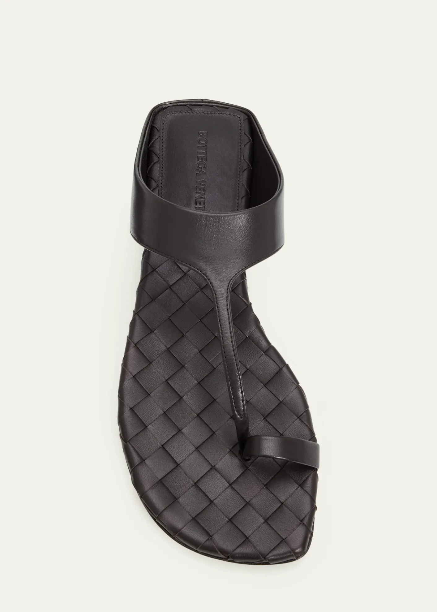 Bottega VenetaLivia Lagoon Nappa Leather Flat Toe-Ring Sandals