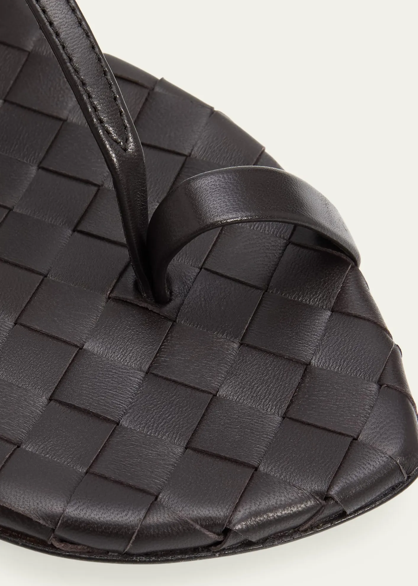 Bottega VenetaLivia Lagoon Nappa Leather Flat Toe-Ring Sandals